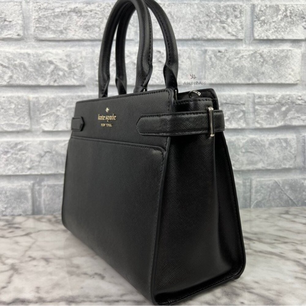 Kate Spade Staci Medium Satchel Crossbody In Black - Picture 2 of 9